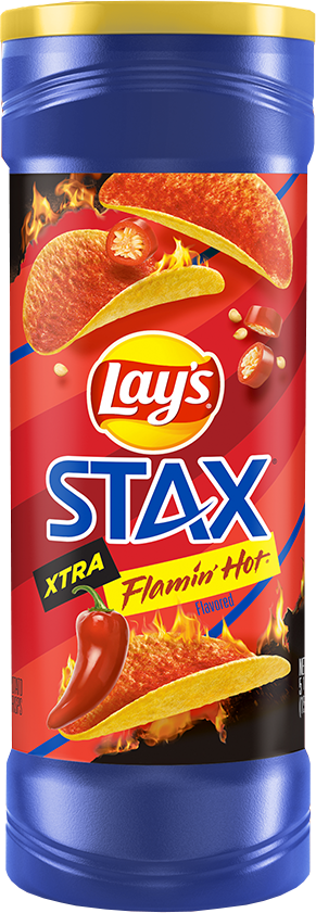 Bag of LAY'S® STAX® XTRA Flamin' Hot Flavored Potato Crisps