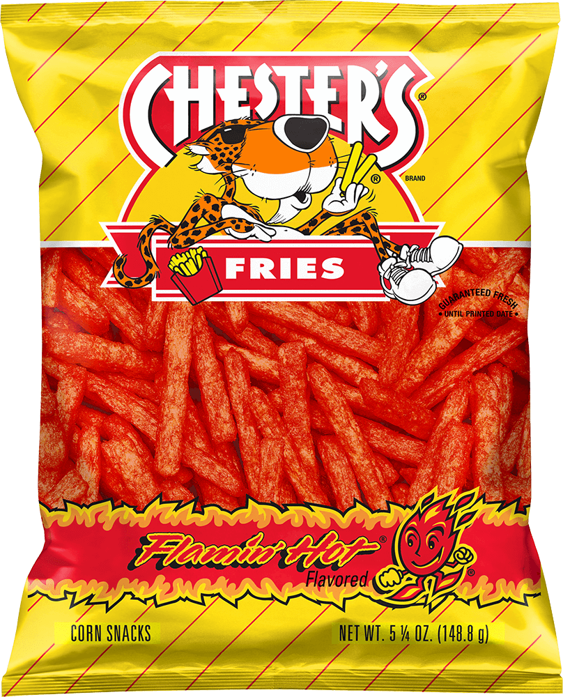 Bag of CHESTER'S® FLAMIN' HOT® Fries Flavored Corn Snacks